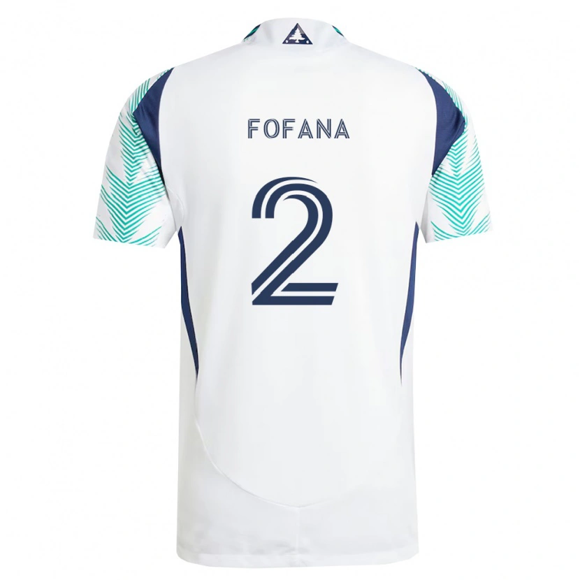 Danxen Kvinder Mamadou Fofana #2 Hvid Marineblå Lysegrøn Udebane Spillertrøjer 2026/27 Trøje T-Shirt