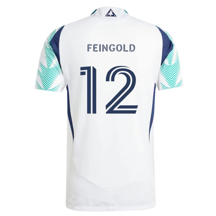 Danxen Kvinder Ilay Feingold #12 Hvid Marineblå Lysegrøn Udebane Spillertrøjer 2026/27 Trøje T-Shirt