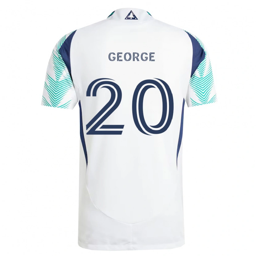 Danxen Kvinder Sharod George #20 Hvid Marineblå Lysegrøn Udebane Spillertrøjer 2026/27 Trøje T-Shirt