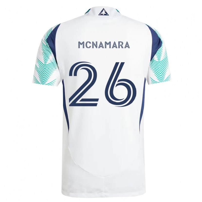 Danxen Kvinder Tommy Mcnamara #26 Hvid Marineblå Lysegrøn Udebane Spillertrøjer 2026/27 Trøje T-Shirt