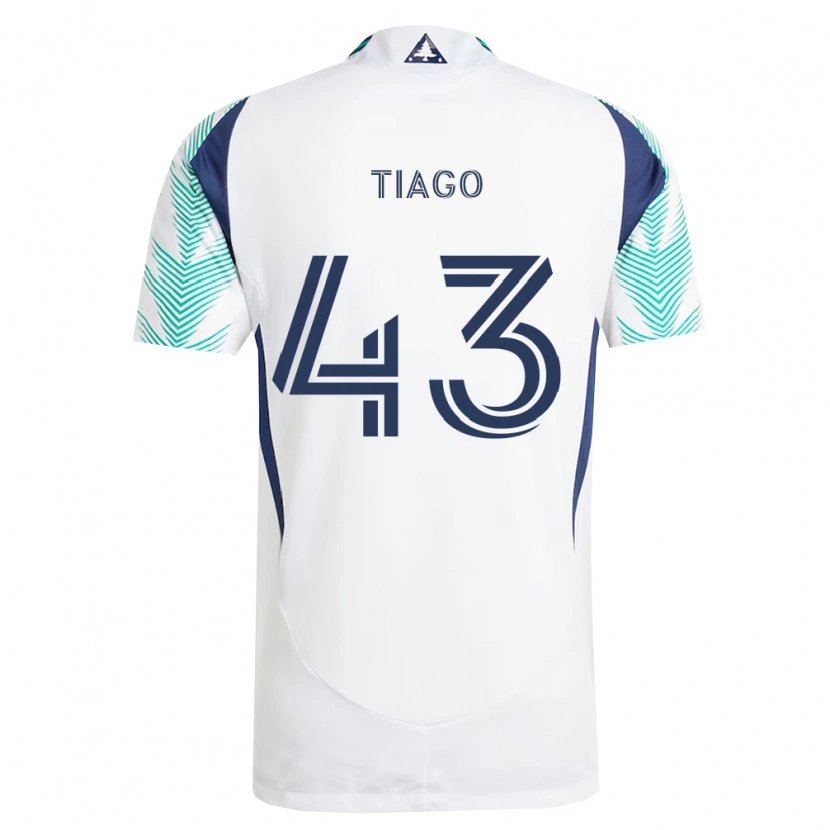 Danxen Kvinder Santiago Suárez #43 Hvid Marineblå Lysegrøn Udebane Spillertrøjer 2026/27 Trøje T-Shirt