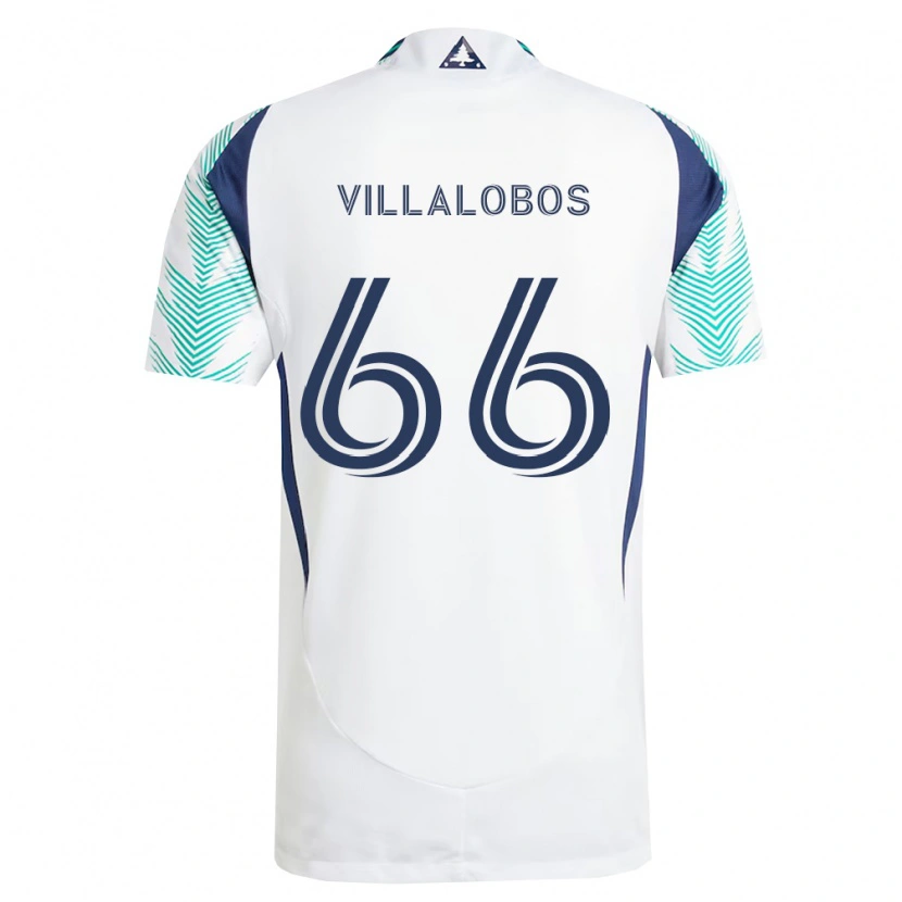 Danxen Kvinder Ivan Villalobos #66 Hvid Marineblå Lysegrøn Udebane Spillertrøjer 2026/27 Trøje T-Shirt