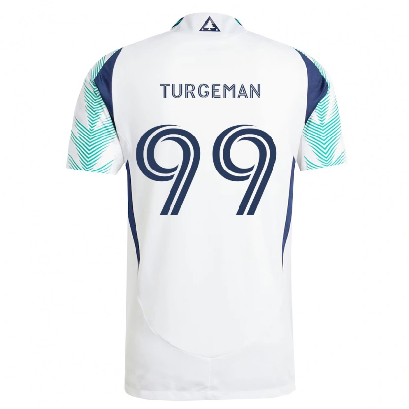 Danxen Kvinder Dor Turgeman #99 Hvid Marineblå Lysegrøn Udebane Spillertrøjer 2026/27 Trøje T-Shirt