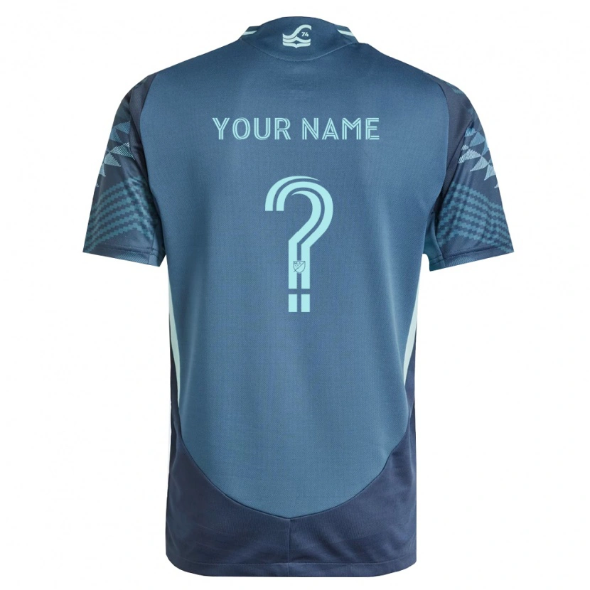 Danxen Kvinder Dit Navn #0 Marineblå Grøn Udebane Spillertrøjer 2026/27 Trøje T-Shirt