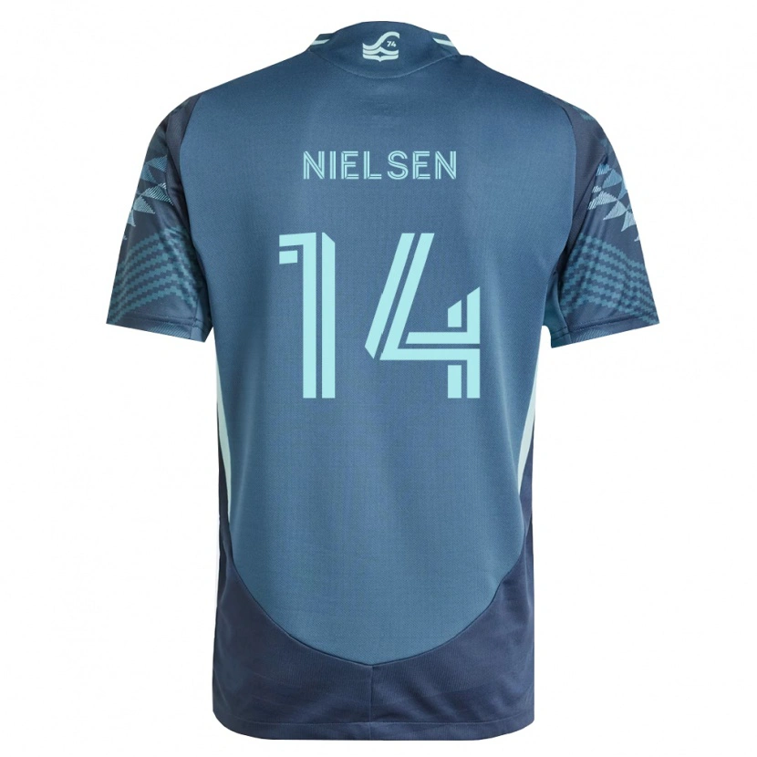 Danxen Kvinder Taylor Nielsen #14 Marineblå Grøn Udebane Spillertrøjer 2026/27 Trøje T-Shirt