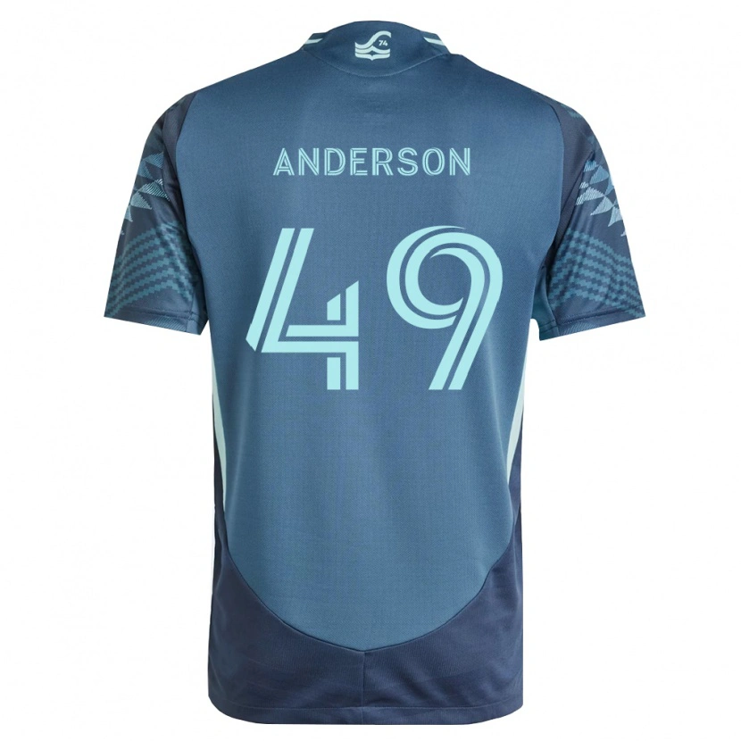 Danxen Kvinder Hunter Anderson #49 Marineblå Grøn Udebane Spillertrøjer 2026/27 Trøje T-Shirt