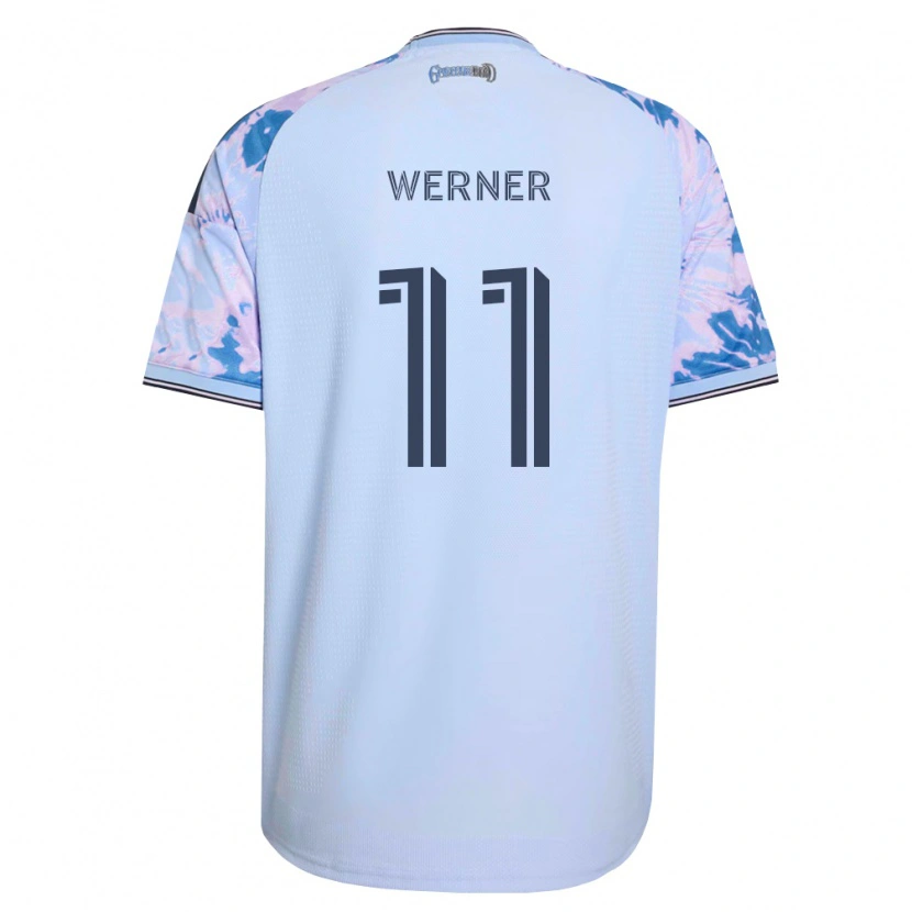 Danxen Kvinder Timo Werner #11 Kongelig Blå Hvid Sort Udebane Spillertrøjer 2026/27 Trøje T-Shirt