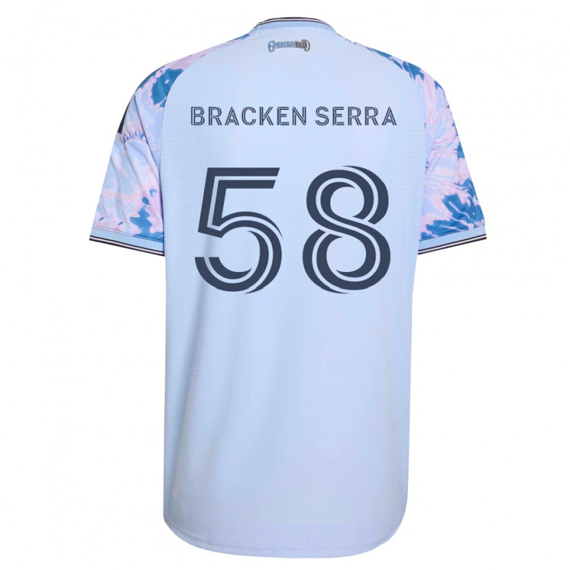 Danxen Kvinder Gabriel Bracken Serra #58 Kongelig Blå Hvid Sort Udebane Spillertrøjer 2026/27 Trøje T-Shirt