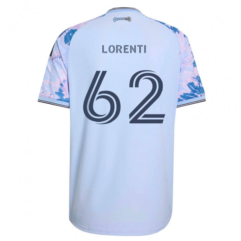 Danxen Kvinder Dominic Lorenti #62 Kongelig Blå Hvid Sort Udebane Spillertrøjer 2026/27 Trøje T-Shirt