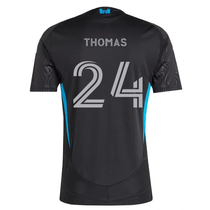Danxen Kvinder Mikah Thomas #24 Sort Hvid Himmelblå Udebane Spillertrøjer 2026/27 Trøje T-Shirt