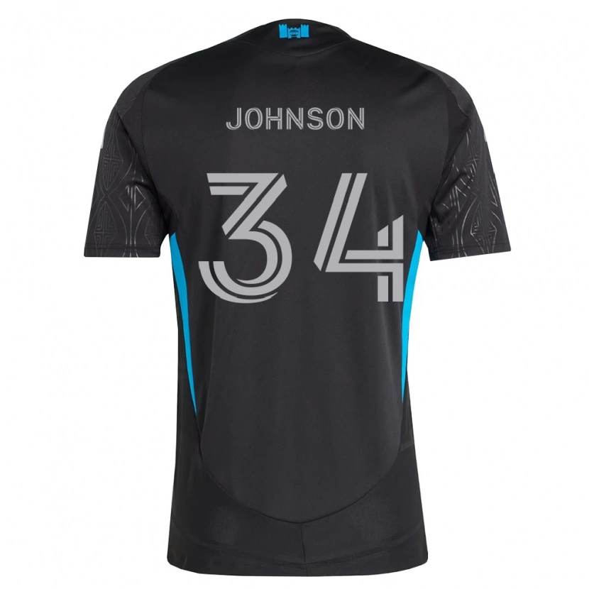Danxen Kvinder Andrew Johnson #34 Sort Hvid Himmelblå Udebane Spillertrøjer 2026/27 Trøje T-Shirt