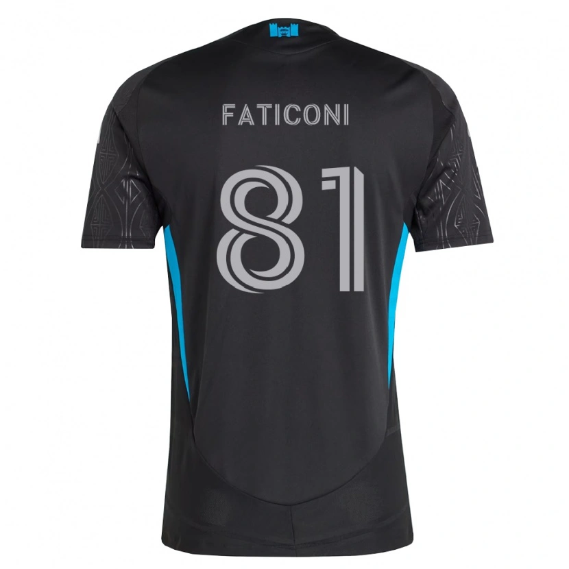 Danxen Kvinder Trey Faticoni #81 Sort Hvid Himmelblå Udebane Spillertrøjer 2026/27 Trøje T-Shirt