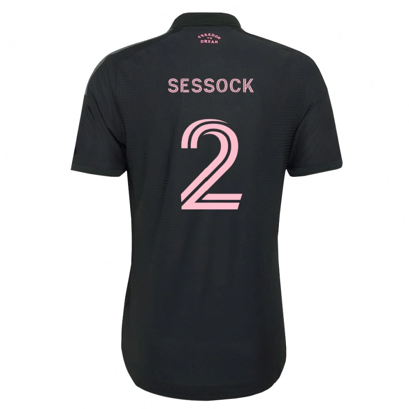 Danxen Kvinder Nykolas Sessock #2 Pink Sort Hvid Udebane Spillertrøjer 2026/27 Trøje T-Shirt