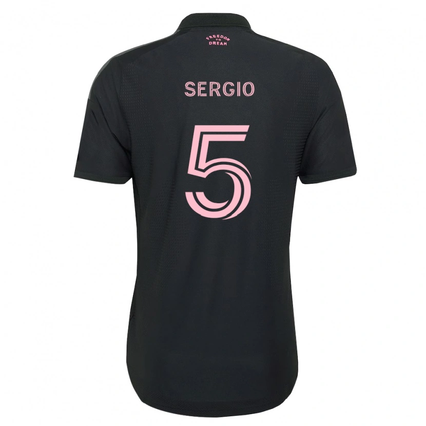 Danxen Kvinder Sergio Busquets #5 Pink Sort Hvid Udebane Spillertrøjer 2026/27 Trøje T-Shirt