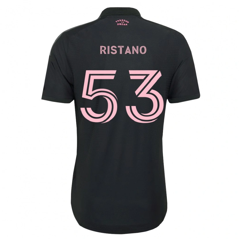 Danxen Kvinder Alejo Ristano #53 Pink Sort Hvid Udebane Spillertrøjer 2026/27 Trøje T-Shirt