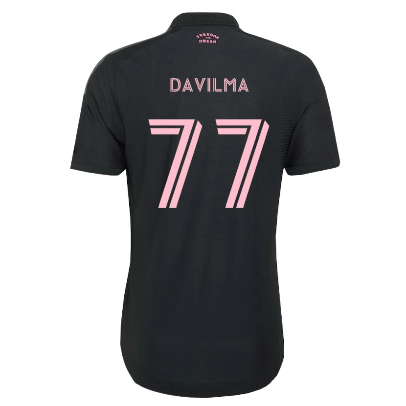 Danxen Kvinder Kensly Davilma #77 Pink Sort Hvid Udebane Spillertrøjer 2026/27 Trøje T-Shirt