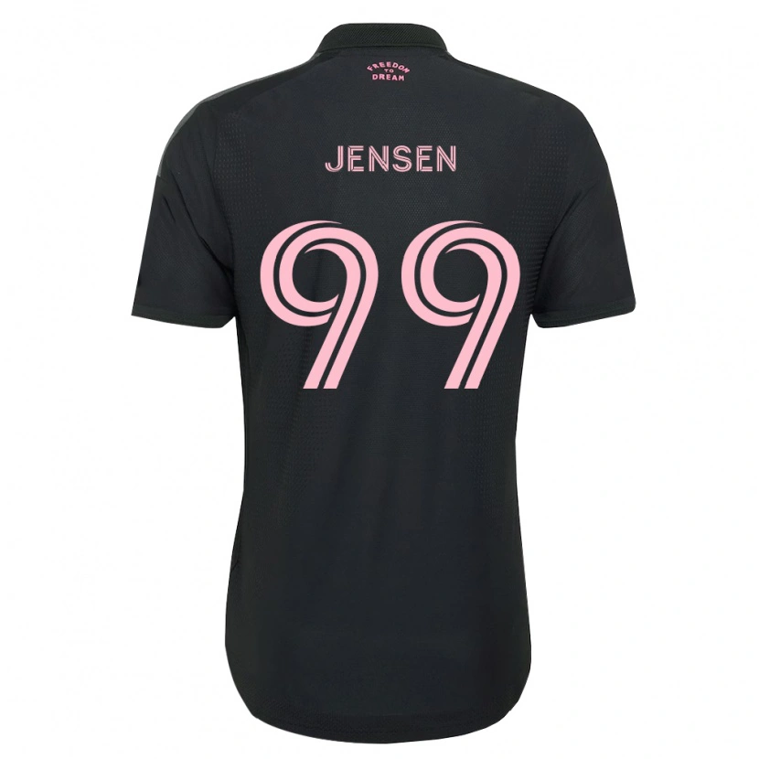 Danxen Kvinder Cole Jensen #99 Pink Sort Hvid Udebane Spillertrøjer 2026/27 Trøje T-Shirt