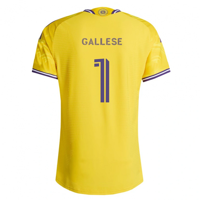 Danxen Kvinder Pedro Gallese #1 Gul Lilla Udebane Spillertrøjer 2026/27 Trøje T-Shirt