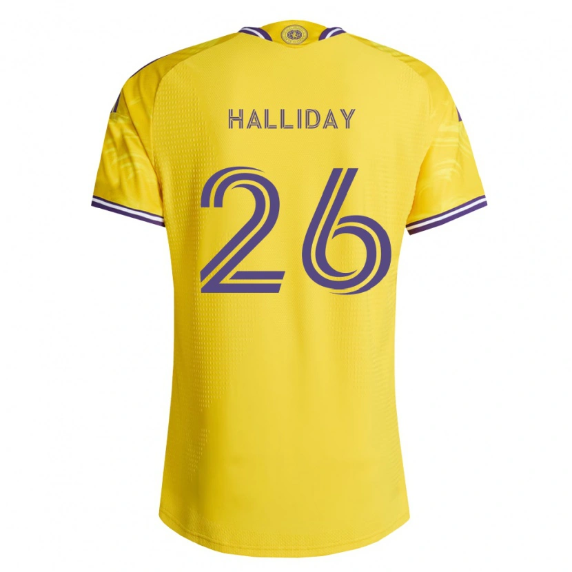 Danxen Kvinder Michael Halliday #26 Gul Lilla Udebane Spillertrøjer 2026/27 Trøje T-Shirt