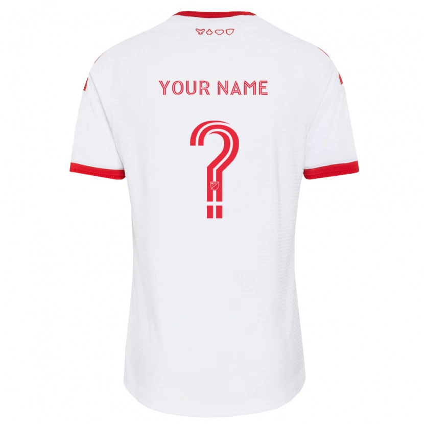Danxen Kvinder Dit Navn #0 Hvid Rød Sort Udebane Spillertrøjer 2026/27 Trøje T-Shirt