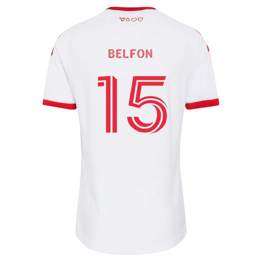 Danxen Kvinder Quinton Belfon #15 Hvid Rød Sort Udebane Spillertrøjer 2026/27 Trøje T-Shirt