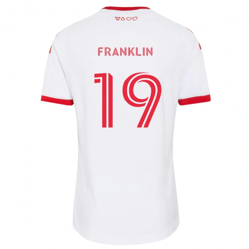 Danxen Kvinder Kobe Franklin #19 Hvid Rød Sort Udebane Spillertrøjer 2026/27 Trøje T-Shirt