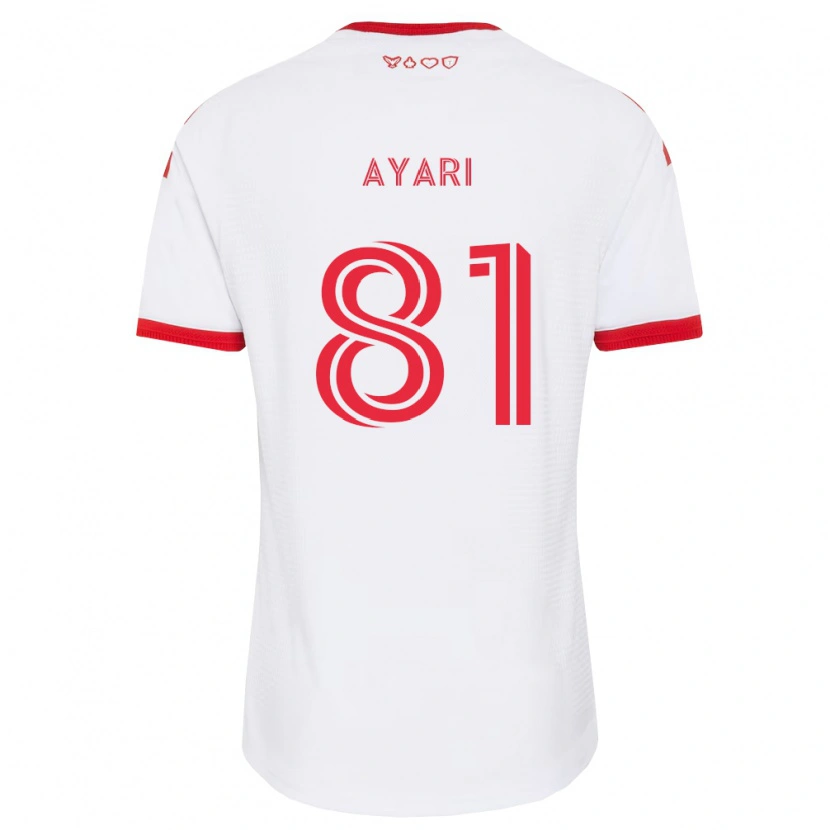 Danxen Kvinder Hassan Ayari #81 Hvid Rød Sort Udebane Spillertrøjer 2026/27 Trøje T-Shirt