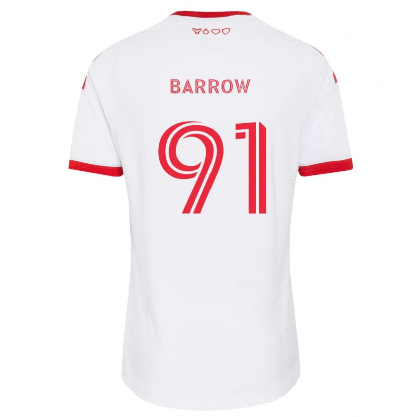 Danxen Kvinder Dékwon Barrow #91 Hvid Rød Sort Udebane Spillertrøjer 2026/27 Trøje T-Shirt