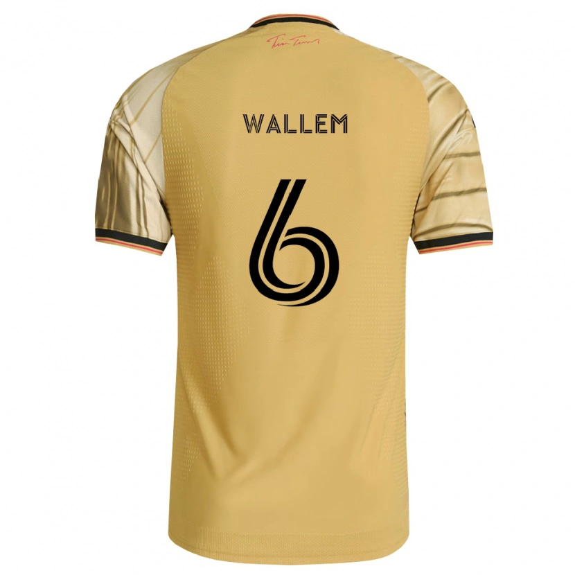 Danxen Kvinder Conrad Wallem #6 Brun Gul Sort Udebane Spillertrøjer 2026/27 Trøje T-Shirt