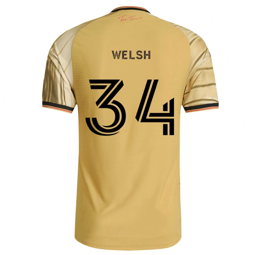 Danxen Kvinder Colin Welsh #34 Brun Gul Sort Udebane Spillertrøjer 2026/27 Trøje T-Shirt