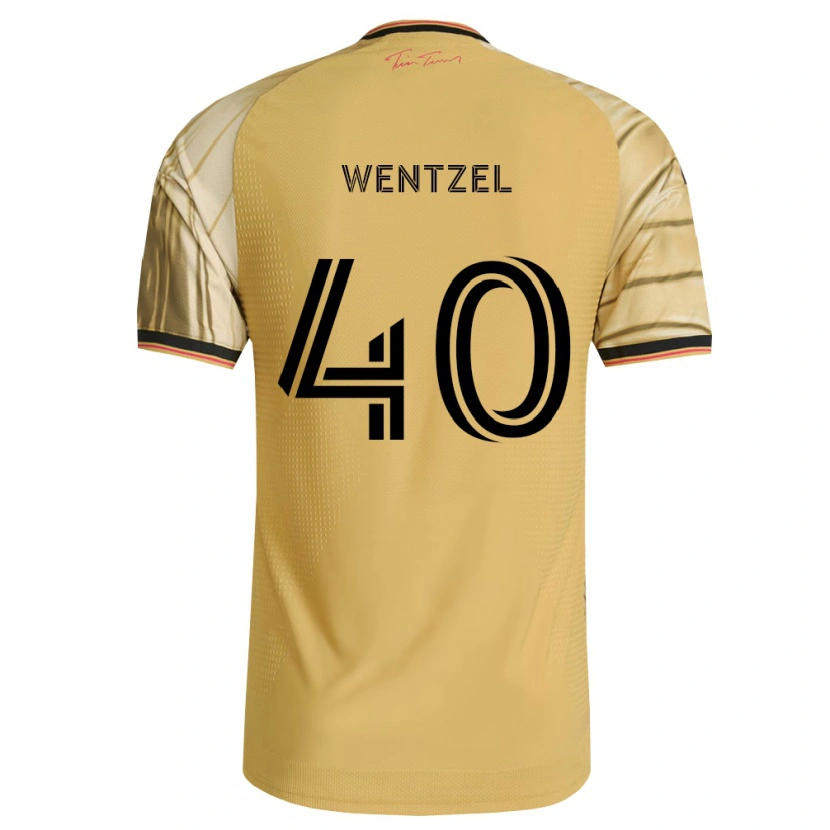 Danxen Kvinder Michael Wentzel #40 Brun Gul Sort Udebane Spillertrøjer 2026/27 Trøje T-Shirt