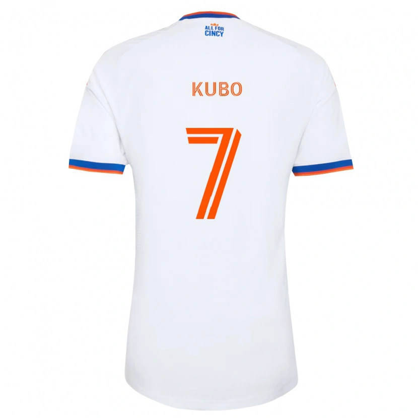 Danxen Kvinder Yuya Kubo #7 Hvid Marineblå Orange Udebane Spillertrøjer 2026/27 Trøje T-Shirt