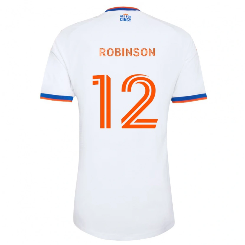 Danxen Kvinder Miles Robinson #12 Hvid Marineblå Orange Udebane Spillertrøjer 2026/27 Trøje T-Shirt