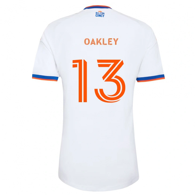 Danxen Kvinder Ethan Oakley #13 Hvid Marineblå Orange Udebane Spillertrøjer 2026/27 Trøje T-Shirt