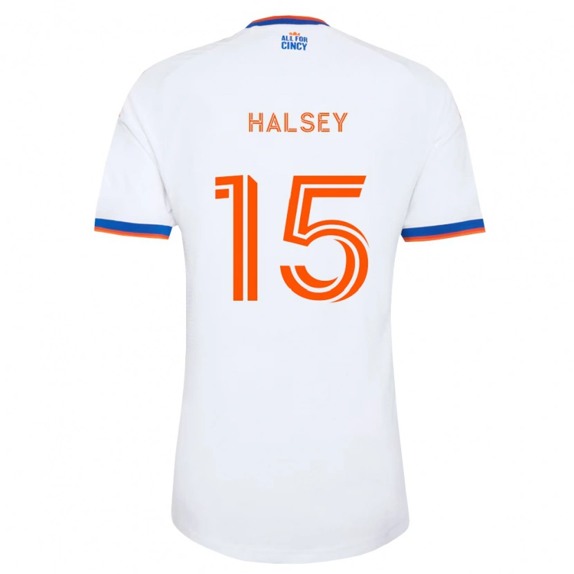 Danxen Kvinder Bret Halsey #15 Hvid Marineblå Orange Udebane Spillertrøjer 2026/27 Trøje T-Shirt