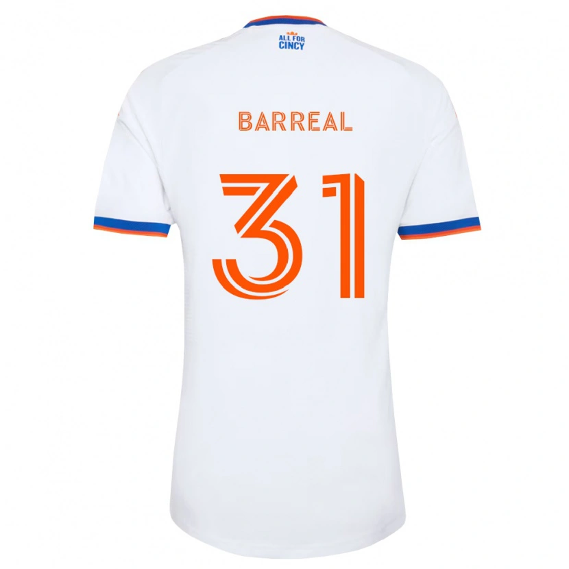 Danxen Kvinder Álvaro Barreal #31 Hvid Marineblå Orange Udebane Spillertrøjer 2026/27 Trøje T-Shirt
