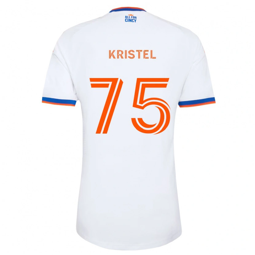 Danxen Kvinder Brandon Kristel #75 Hvid Marineblå Orange Udebane Spillertrøjer 2026/27 Trøje T-Shirt