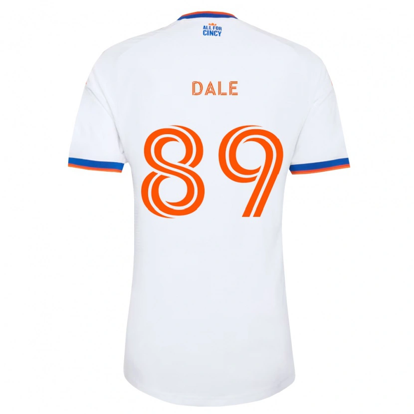 Danxen Kvinder Connor Dale #89 Hvid Marineblå Orange Udebane Spillertrøjer 2026/27 Trøje T-Shirt