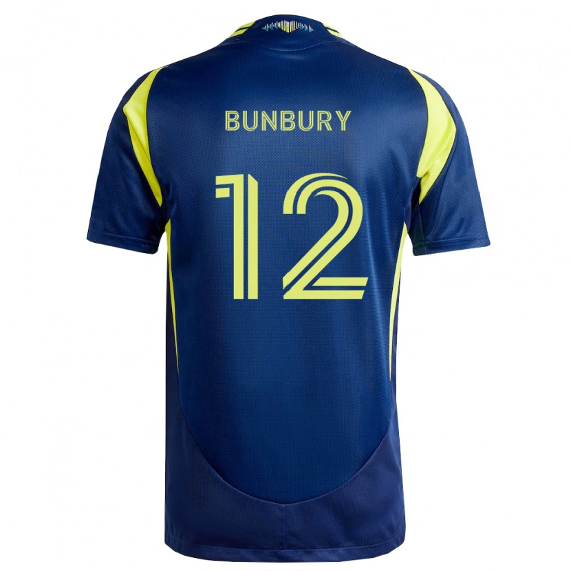 Danxen Kvinder Teal Bunbury #12 Gul Marineblå Udebane Spillertrøjer 2026/27 Trøje T-Shirt