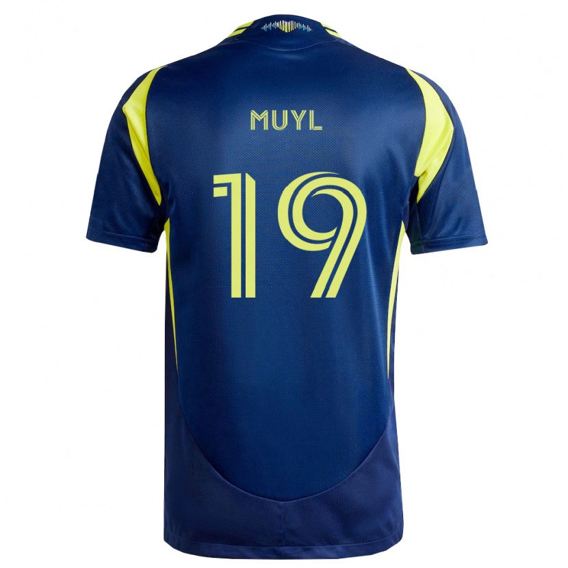 Danxen Kvinder Alex Muyl #19 Gul Marineblå Udebane Spillertrøjer 2026/27 Trøje T-Shirt