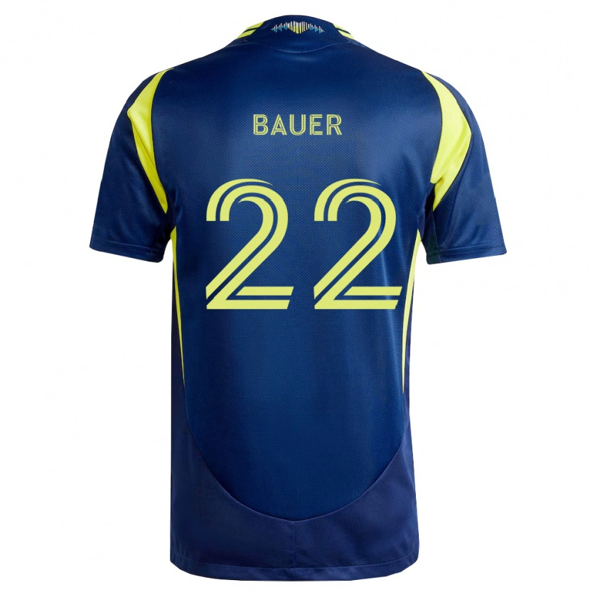 Danxen Kvinder Josh Bauer #22 Gul Marineblå Udebane Spillertrøjer 2026/27 Trøje T-Shirt