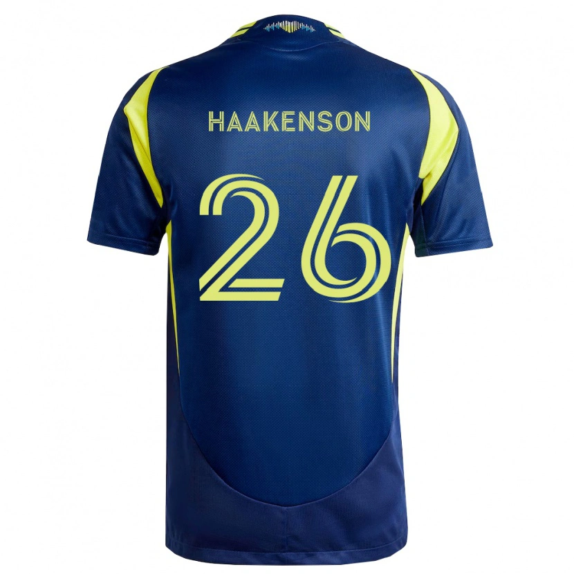 Danxen Kvinder Luke Haakenson #26 Gul Marineblå Udebane Spillertrøjer 2026/27 Trøje T-Shirt