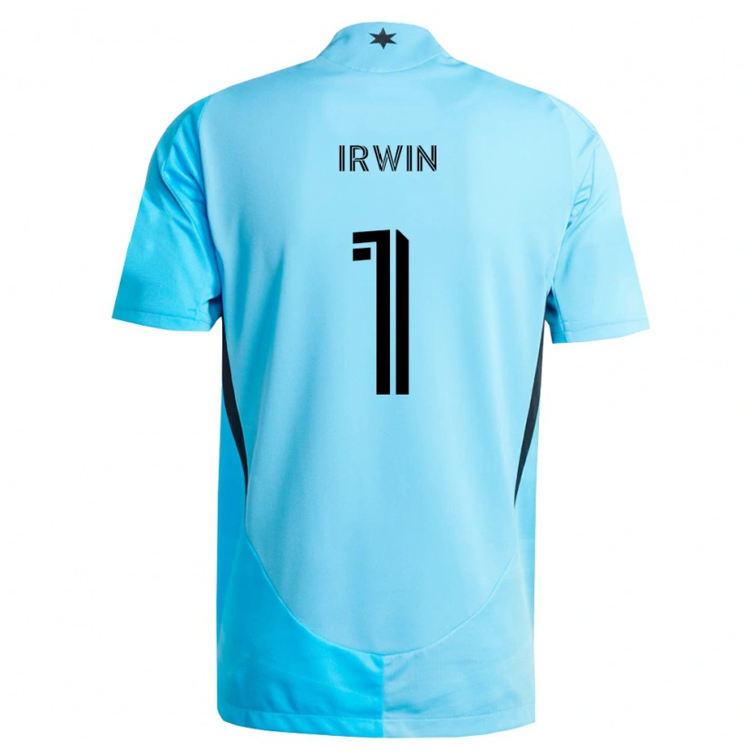 Danxen Kvinder Clint Irwin #1 Lyseblå Sort Udebane Spillertrøjer 2026/27 Trøje T-Shirt