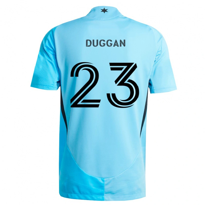 Danxen Kvinder Morris Duggan #23 Lyseblå Sort Udebane Spillertrøjer 2026/27 Trøje T-Shirt