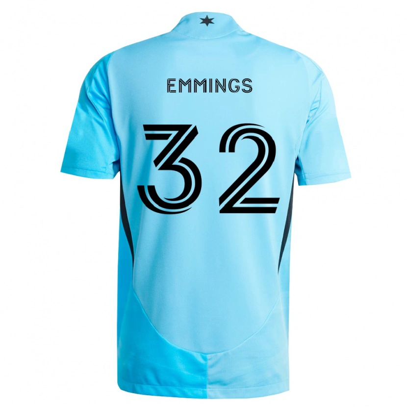 Danxen Kvinder Fred Emmings #32 Lyseblå Sort Udebane Spillertrøjer 2026/27 Trøje T-Shirt