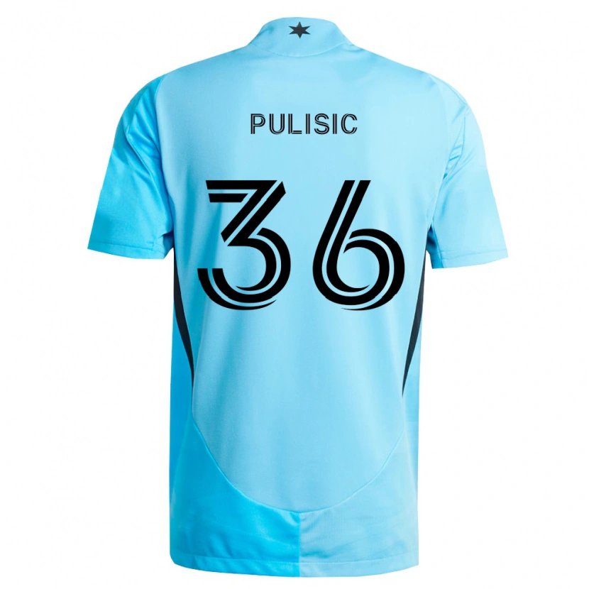 Danxen Kvinder Will Pulisic #36 Lyseblå Sort Udebane Spillertrøjer 2026/27 Trøje T-Shirt