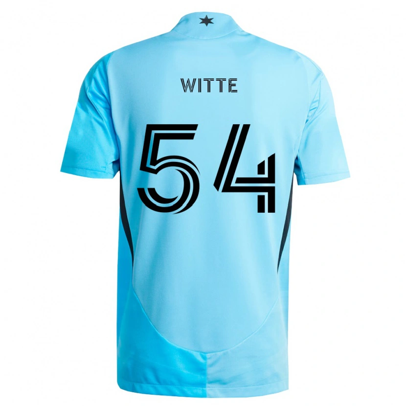 Danxen Kvinder Alex Witte #54 Lyseblå Sort Udebane Spillertrøjer 2026/27 Trøje T-Shirt