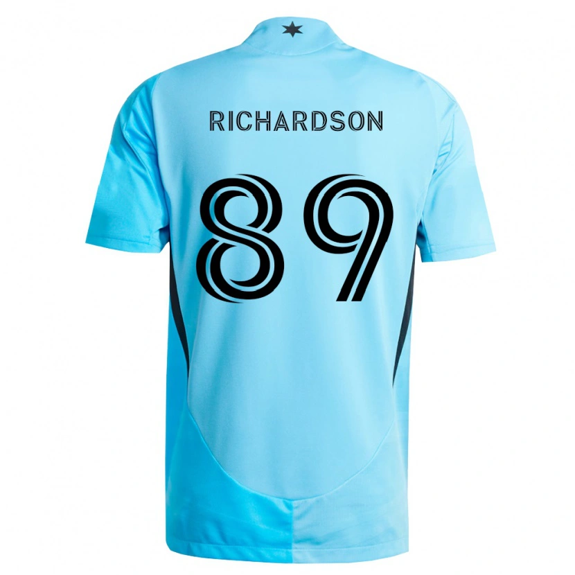 Danxen Kvinder Nick Richardson #89 Lyseblå Sort Udebane Spillertrøjer 2026/27 Trøje T-Shirt