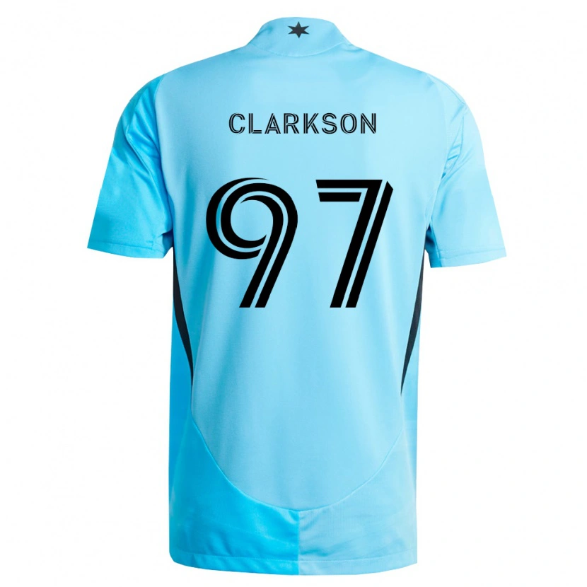 Danxen Kvinder Jack Clarkson #97 Lyseblå Sort Udebane Spillertrøjer 2026/27 Trøje T-Shirt