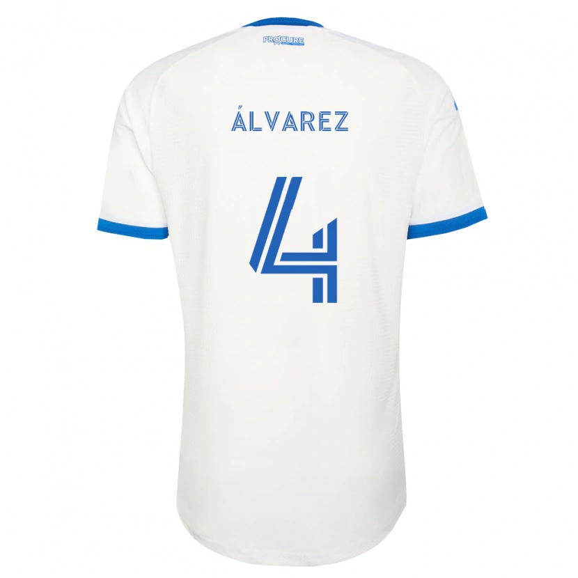 Danxen Kvinder Fernando Álvarez #4 Himmelblå Hvid Udebane Spillertrøjer 2026/27 Trøje T-Shirt